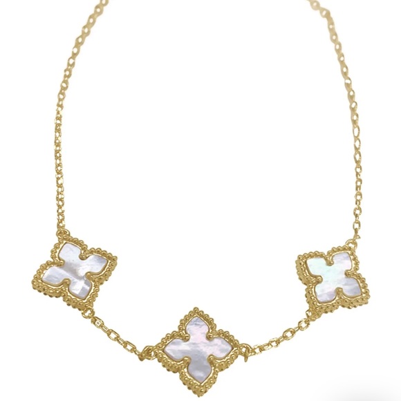 Adornia Jewelry - Adornia brand mother of pearl bracelet. 3 stones that are set in white silver.